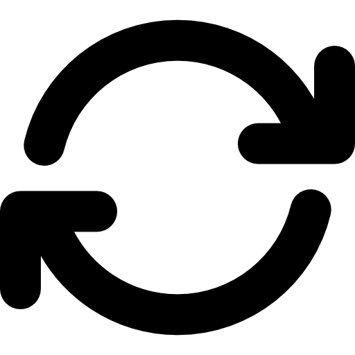 Refresh arrows circle with clockwise rotation